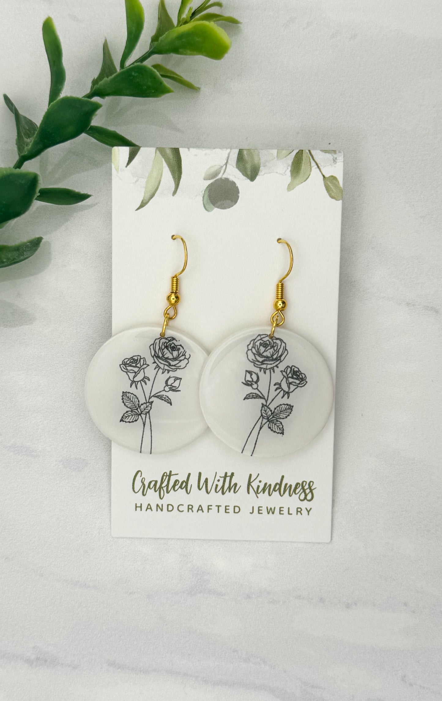 June Birth Flower Dangles