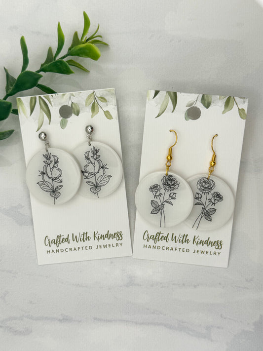 June Birth Flower Dangles