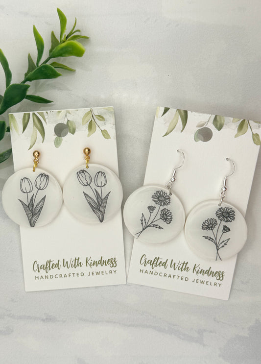 April Birth Flower Dangles