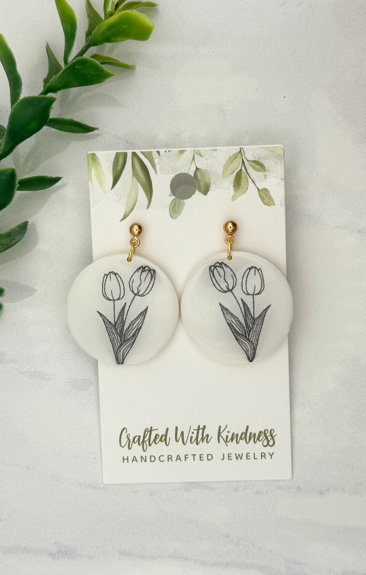 April Birth Flower Dangles