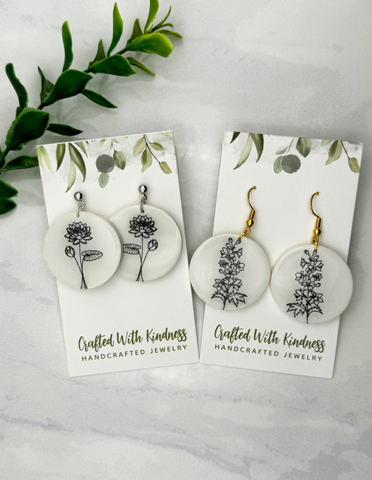 July Birth Flower Dangles