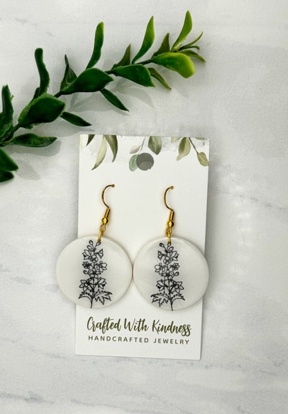 July Birth Flower Dangles