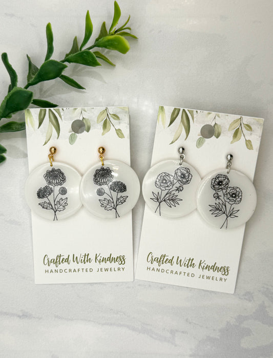 November Birth Flower Dangles