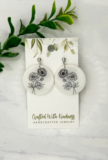 November Birth Flower Dangles