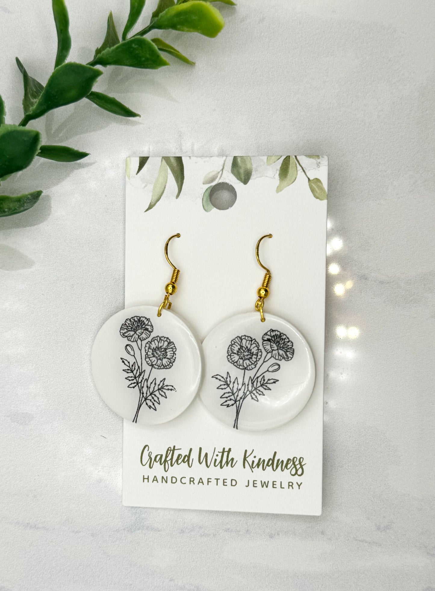 October Birth Flower Dangles